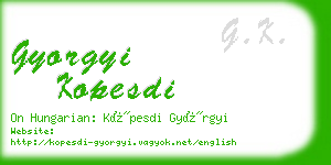 gyorgyi kopesdi business card